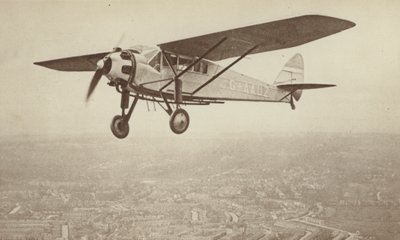 El De Havilland "Hawk-Moth" (foto en blanco y negro) de English Photographer