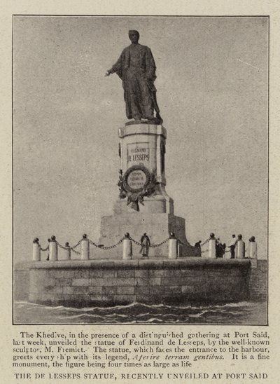 La Estatua de De Lesseps, recientemente inaugurada en Port Said de English Photographer