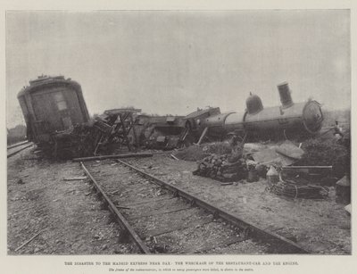 El Desastre del Expreso de Madrid cerca de Dax, los Restos del Vagón Restaurante y la Locomotora de English Photographer