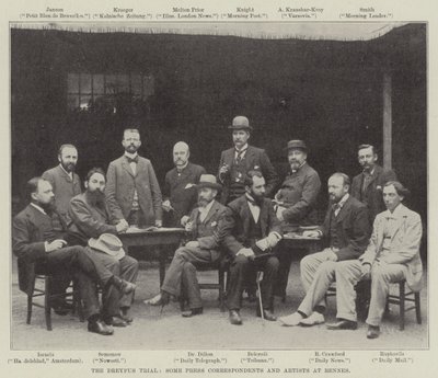 El Juicio de Dreyfus, Algunos Corresponsales de Prensa y Artistas en Rennes de English Photographer