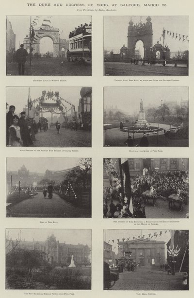 El Duque y la Duquesa de York en Salford, 25 de marzo de English Photographer