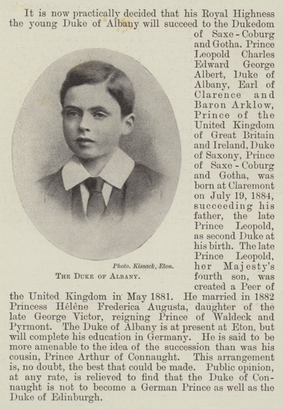 El Duque de Albany de English Photographer