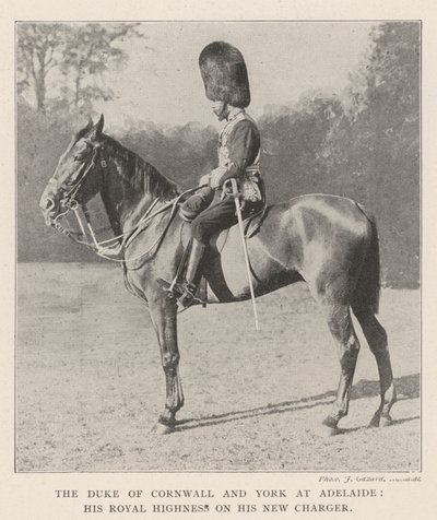 El Duque de Cornualles y York en Adelaida, Su Alteza Real en su Nuevo Caballo de English Photographer