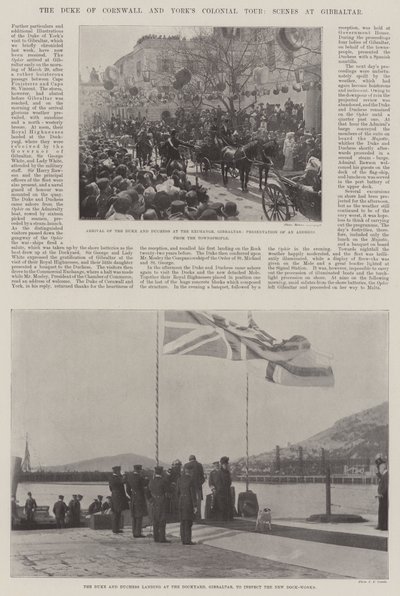 El tour colonial del Duque de Cornwall y York, escenas en Gibraltar de English Photographer