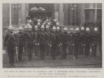 La Visita del Duque de York a Australia, el Destacamento de Voluntarios del 1er Rifle de Middlesex de la Guardia Real de English Photographer