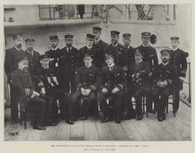 La Expedición contra los Insurgentes de Sierra Leona, Oficiales del HMS Fox de English Photographer