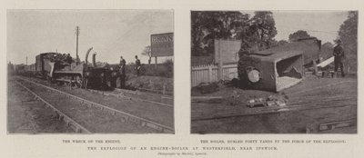 La Explosión de una Caldera de Motor en Westerfield, cerca de Ipswich de English Photographer