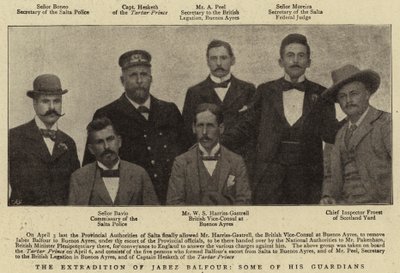 La extradición de Jabez Balfour, algunos de sus guardianes de English Photographer