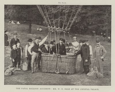El Fatal Accidente de Globo, el Sr. W D Dale en el Crystal Palace de English Photographer