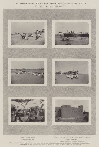 La próxima expedición a Somalilandia, escenas de campaña en la línea de operaciones de English Photographer