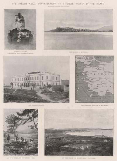 La demostración naval francesa en Mitilene, escenas en la isla de English Photographer