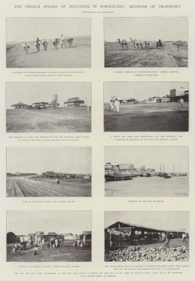 La esfera de influencia francesa en Somalilandia, métodos de transporte de English Photographer