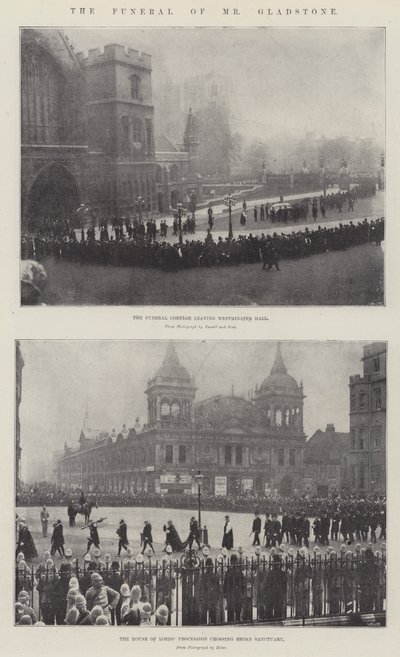 El funeral del Sr. Gladstone de English Photographer