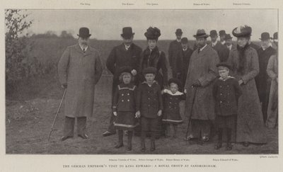 La visita del emperador alemán al rey Eduardo, un grupo real en Sandringham de English Photographer