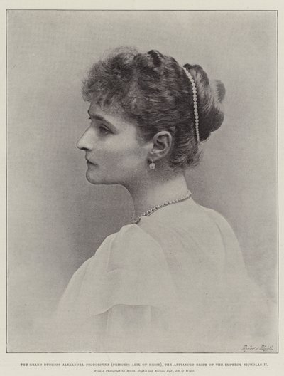 La Gran Duquesa Alexandra Feodorovna (Princesa Alix de Hesse), la prometida del Emperador Nicolás II de English Photographer