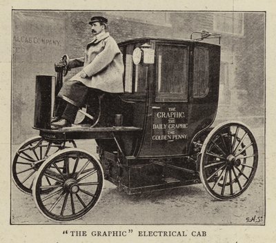 El taxi eléctrico gráfico de English Photographer