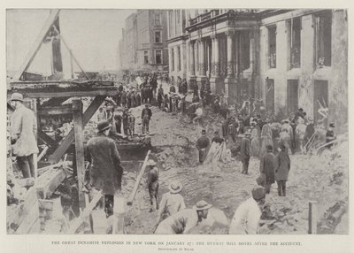 La Gran Explosión de Dinamita en Nueva York el 27 de Enero, el Hotel Murray Hill después del Accidente de English Photographer