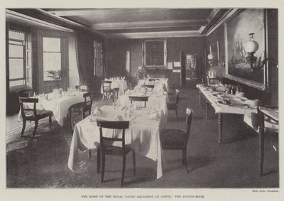 El hogar del Escuadrón Real de Yates en Cowes, el comedor de English Photographer