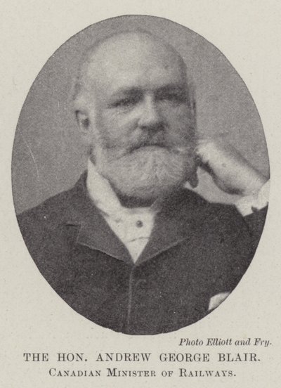 El honorable Andrew George Blair, ministro de Ferrocarriles de Canadá de English Photographer