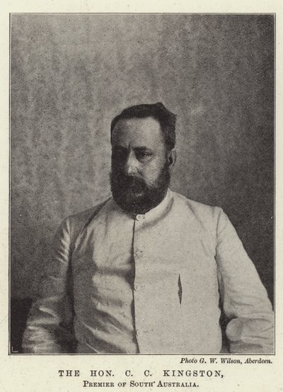 El Honorable C C Kingston, Primer Ministro de Australia del Sur de English Photographer