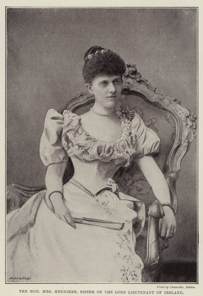 La honorable señora Henniker, hermana del Lord Teniente de Irlanda de English Photographer