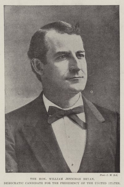 El Honorable William Jennings Bryan, candidato demócrata a la presidencia de los Estados Unidos de English Photographer