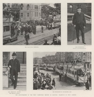 La Inauguración de la Primera Sección Completada de Tranvías Eléctricos en el Oeste de Londres de English Photographer
