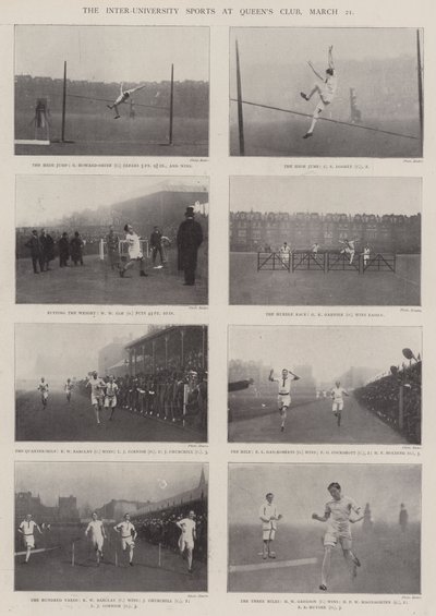 Los deportes interuniversitarios en Queens Club, 21 de marzo de English Photographer