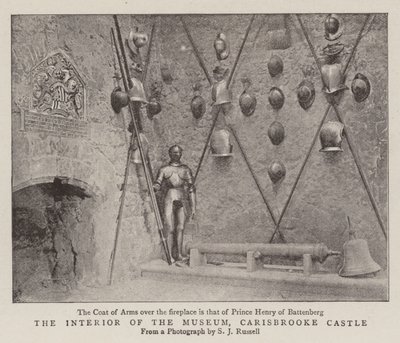 El interior del museo, Castillo de Carisbrooke de English Photographer