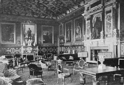 El Salón de Dibujo de Jacobo I, Hatfield House, publicado en The Graphic, 19 de julio de 1902 de English Photographer