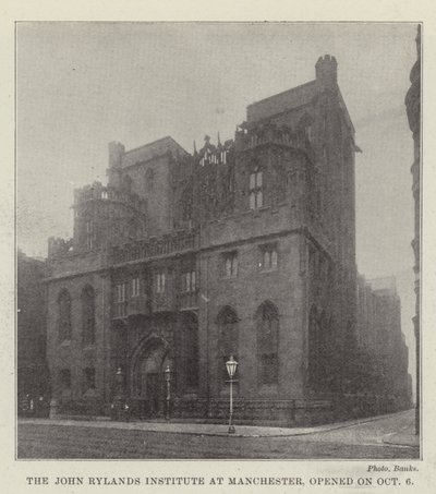 El Instituto John Rylands en Manchester, inaugurado el 6 de octubre de English Photographer