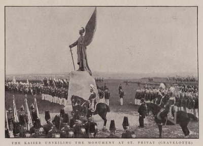 El Kaiser desvelando el monumento en St Privat, Gravelotte de English Photographer