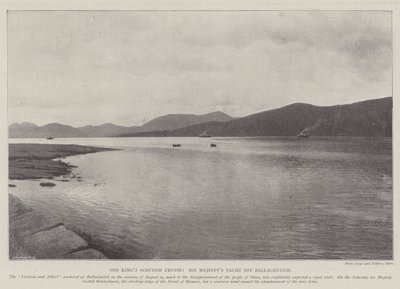 El crucero escocés del rey, el yate de Su Majestad frente a Ballachulish de English Photographer