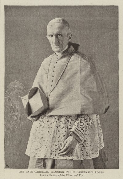 El difunto Cardenal Manning en sus vestiduras de cardenal de English Photographer