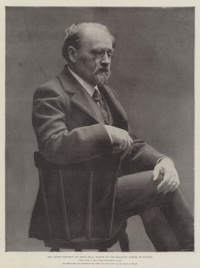 El último retrato de Emile Zola, maestro de la escuela realista de ficción de English Photographer