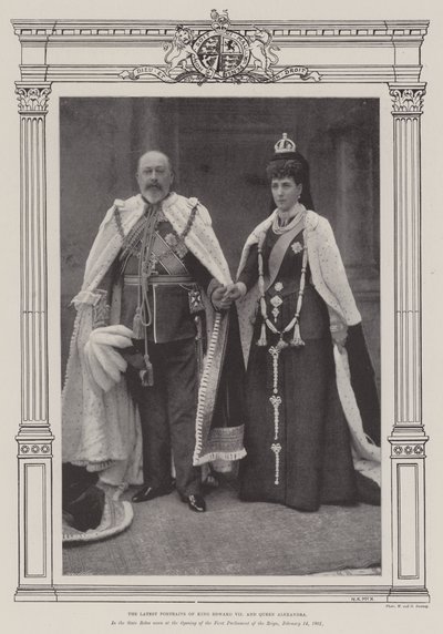 El último retrato del Rey Eduardo VII y la Reina Alexandra de English Photographer