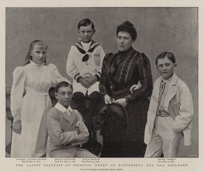 El Último Retrato de la Princesa Henry de Battenberg y sus Hijos de English Photographer