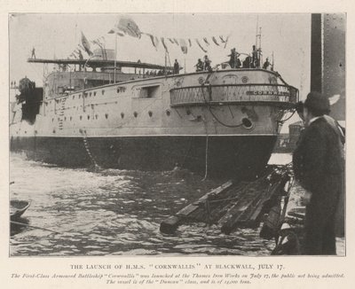 El Lanzamiento del HMS Cornwallis en Blackwall, 17 de Julio de English Photographer