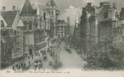 Los Tribunales de Justicia y Fleet Street, Londres de English Photographer