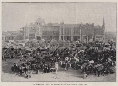 La Creación de una Ciudad, el Mercado Matutino, Johannesburgo, Sudáfrica de English Photographer