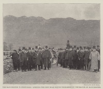 Las obras hidráulicas de Manchester, inauguración de la nueva carretera alrededor de Thirlmere por el alcalde de Manchester de English Photographer
