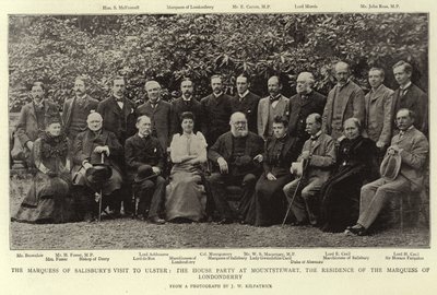 La visita del Marqués de Salisbury a Ulster, la fiesta en la casa de Maountstewart, la residencia del Marqués de Londonderry de English Photographer