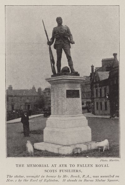 El monumento en Ayr a los caídos de los Royal Scots Fusiliers de English Photographer