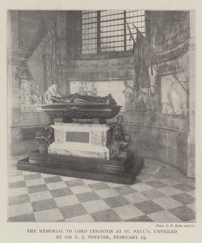 El Monumento a Lord Leighton en St Pauls, develado por Sir E J Poynter, el 19 de Febrero de English Photographer