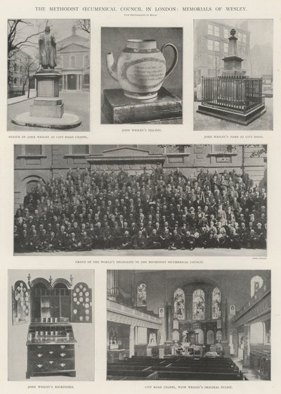 El Consejo Ecuménico Metodista en Londres, Memoriales de Wesley de English Photographer