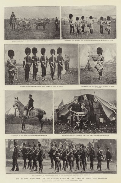 Las maniobras militares y la cámara, escenas en los campamentos de Churn y Crookham de English Photographer
