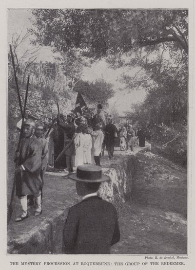 La procesión del misterio en Roquebrune, el grupo del Redentor de English Photographer