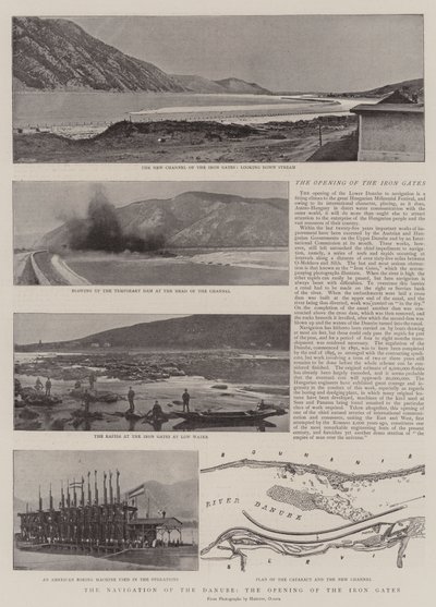 La navegación del Danubio, la apertura de las Puertas de Hierro de English Photographer