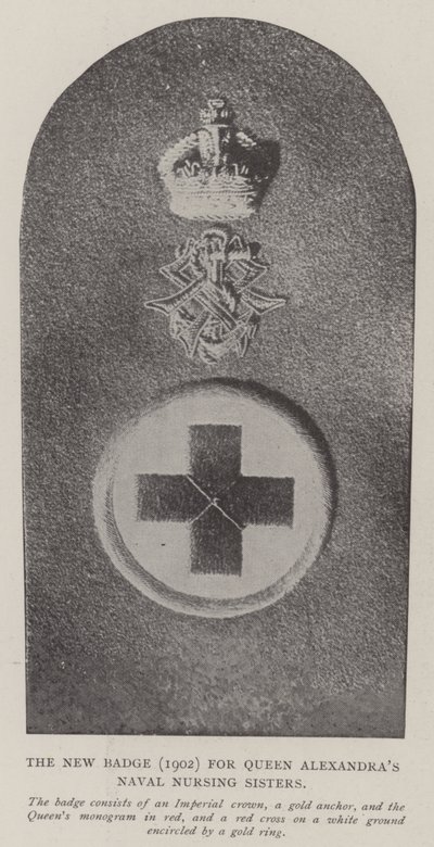 La nueva insignia (1902) para las Hermanas de Enfermería Naval de la Reina Alexandra de English Photographer