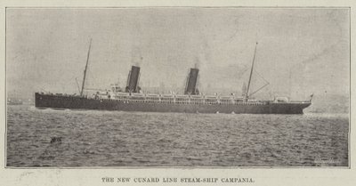 El nuevo barco de vapor de la línea Cunard, Campania de English Photographer